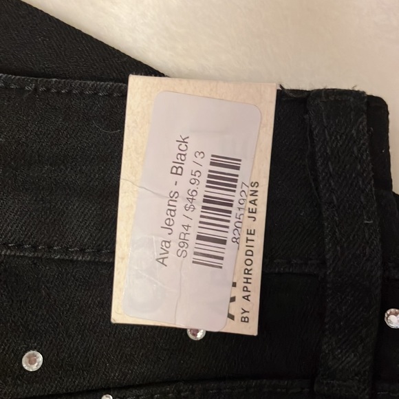 NWT AP Blue by Aphrodite Ava Junior Skinny Black Denim Jeans Starry Night Sz 3 - Picture 6 of 7